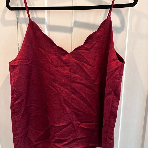 Red Satin Cami Top - Picture 3 of 4